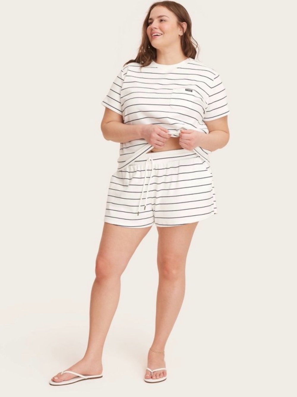 Parke NWT small navy  Striped Drawstring Women’s Shorts x target colab